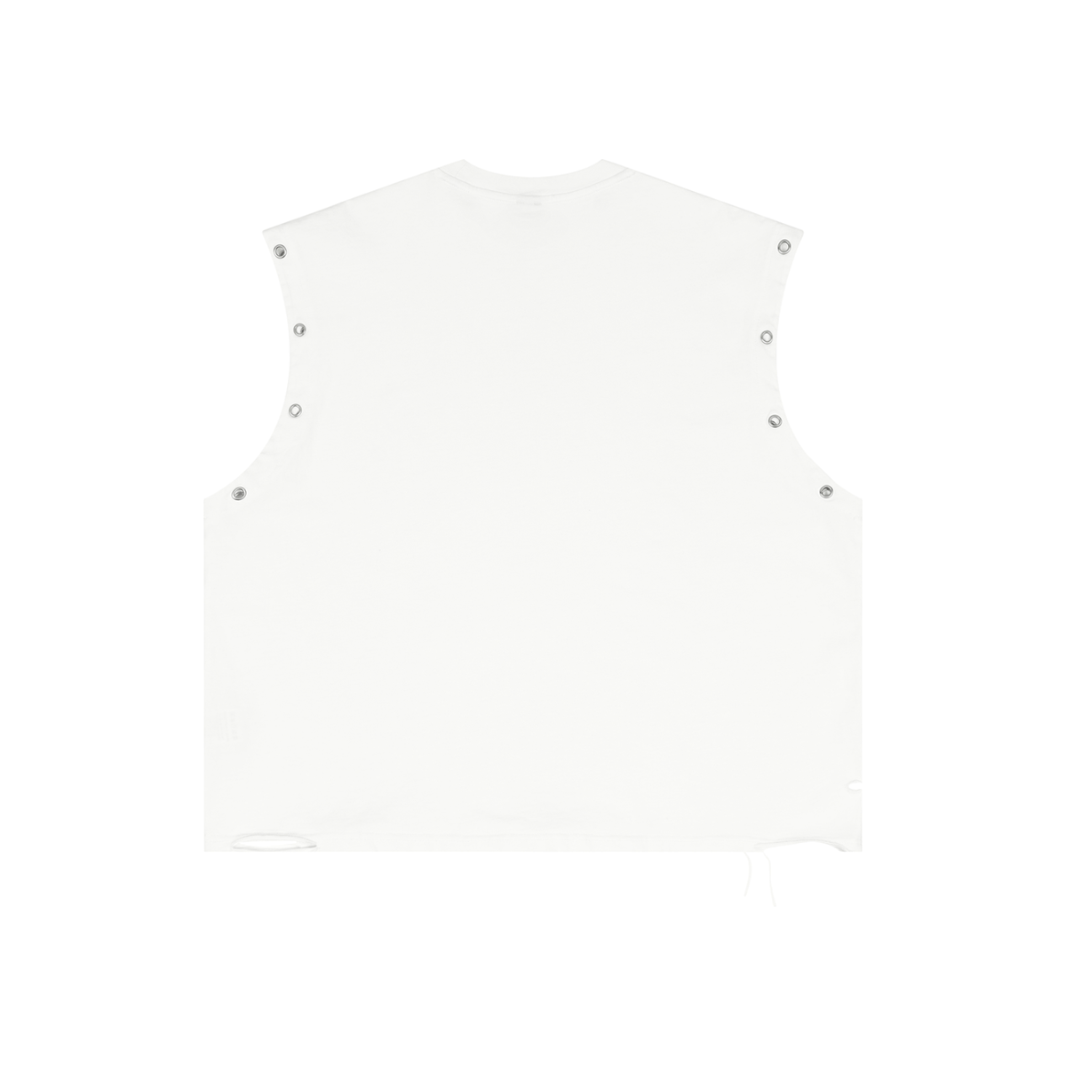 Men's Distressed Grommet Eyelet Statement Tank Top