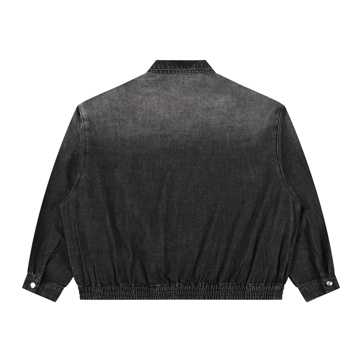 Unisex Vintage Wash Full-Zip Denim Going out Jacket