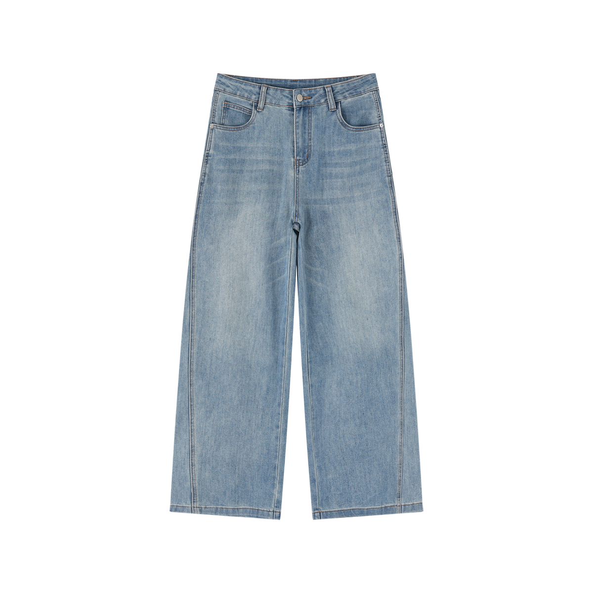 Women’s Vintage Wash High Rise Wide Leg Street Jeans