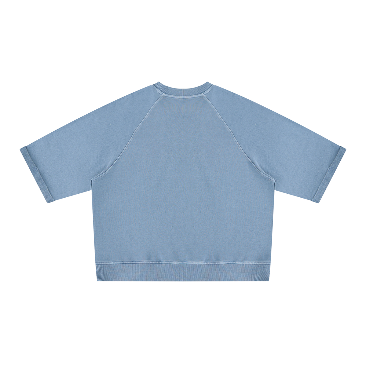 Unisex Street Vintage Wash Boxy Short Sleeve Sweatshirt