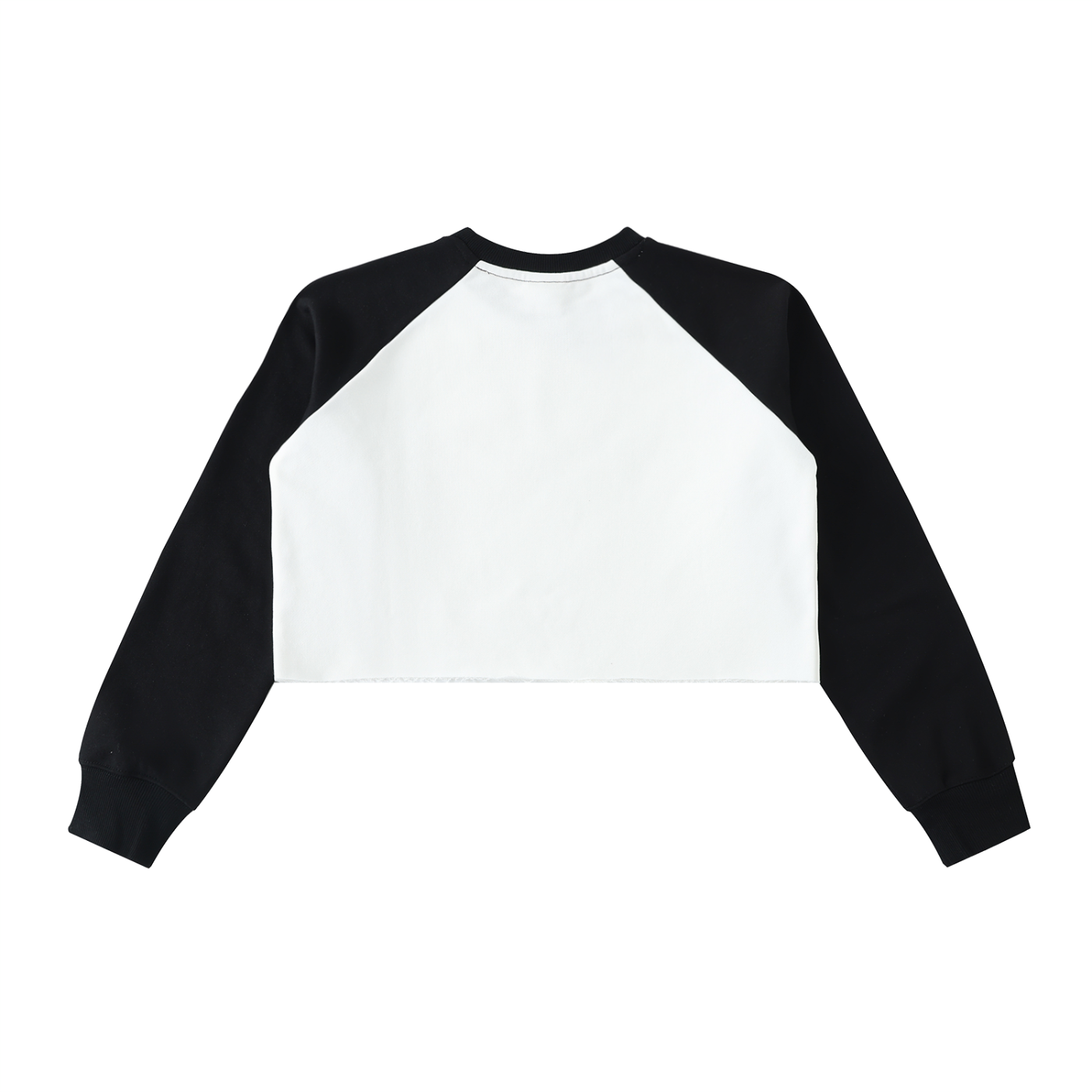 Women’s Raw-Hem Color-Block Raglan Crop Sweatshirt