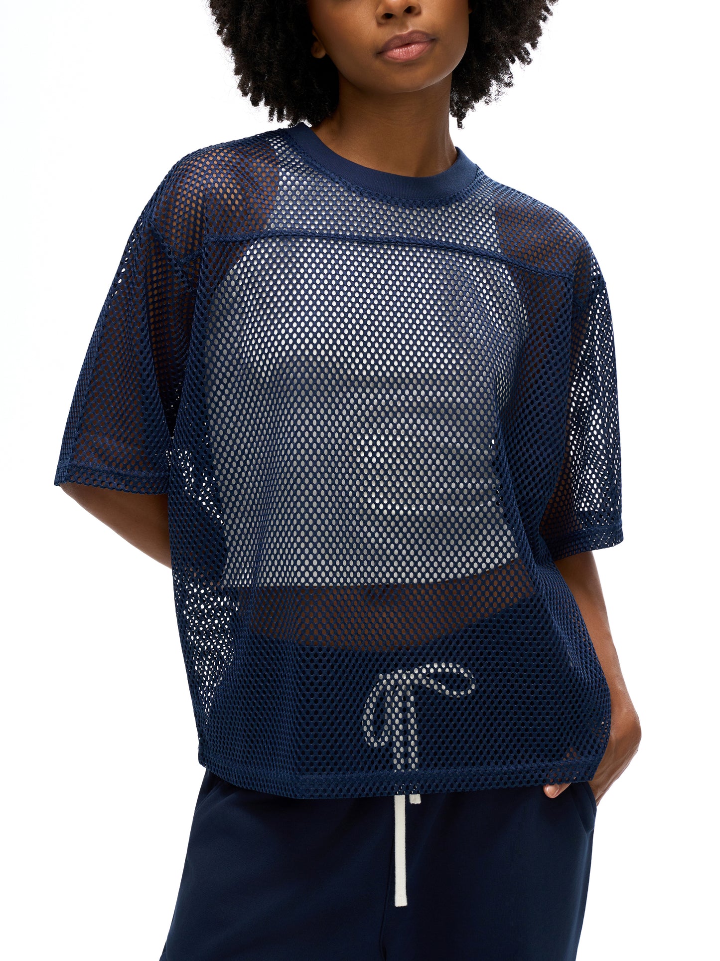 Unisex See-through Boxy Net T-Shirt