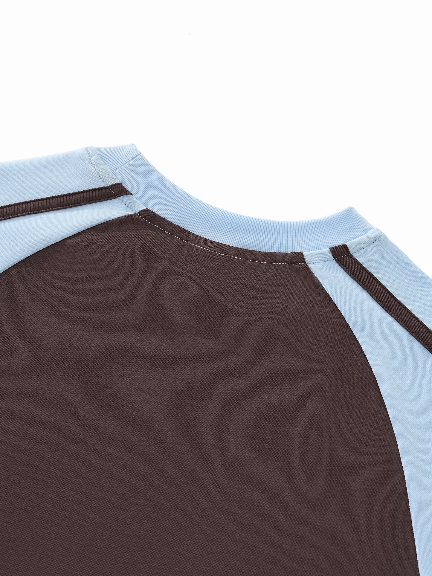 Women's Contrast Stripes Bodycon Raglan Sleeve T-Shirt