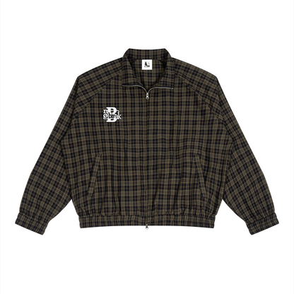Unisex Plaid Full-Zip Track Jacket