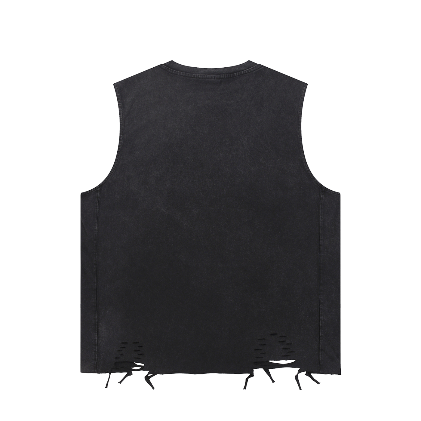 Unisex Snow Washed Raw-Hem Tank Top