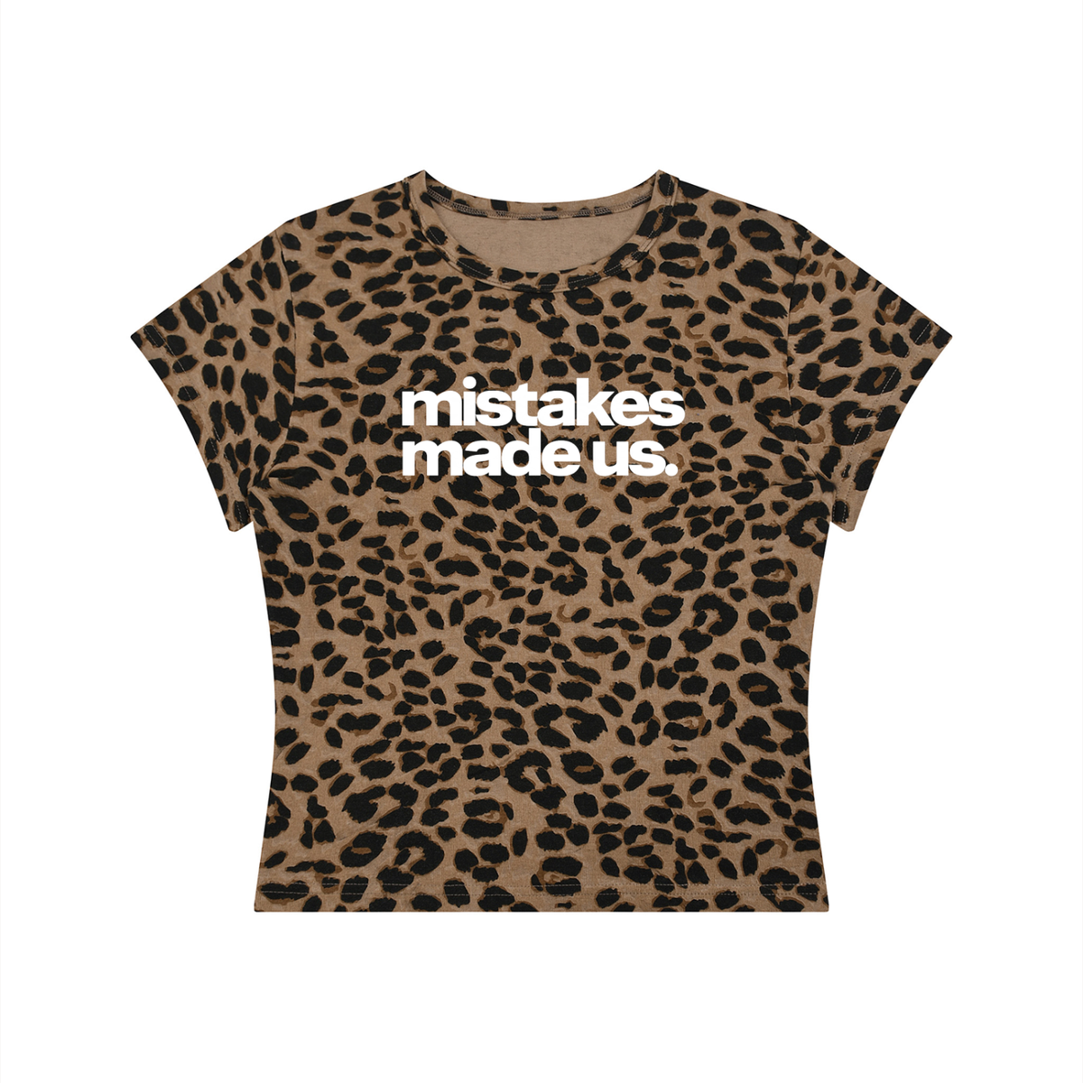 Women’s Leopard Print Crop T-Shirt