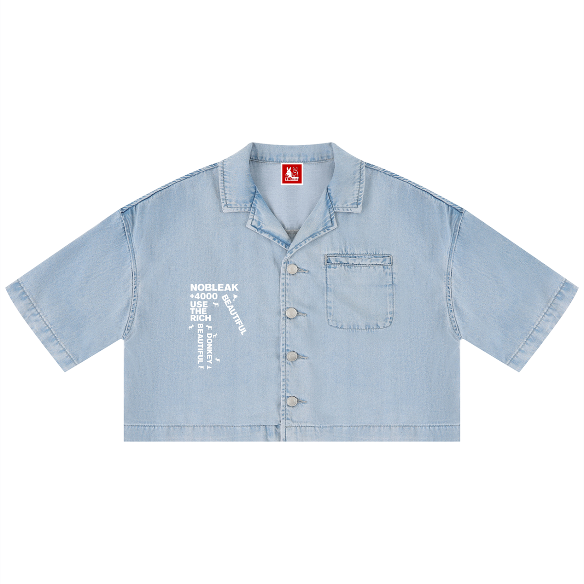 Women's Going out Vintage Wash Boxy Cropped Shirt