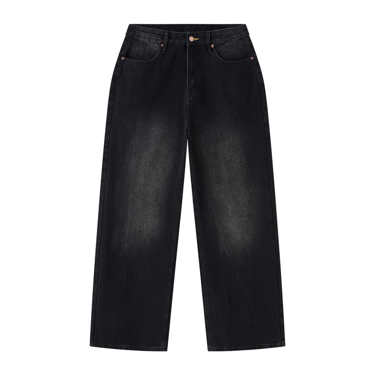 Men's Street Vintage Wash Wide Leg Jeans
