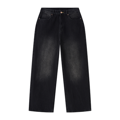 Men's Street Vintage Wash Wide Leg Jeans
