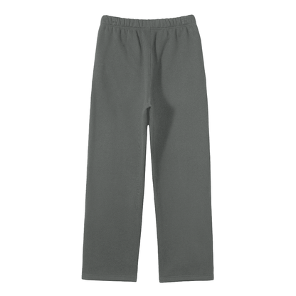 Solid Color Fleece Straight Leg Sweatpants