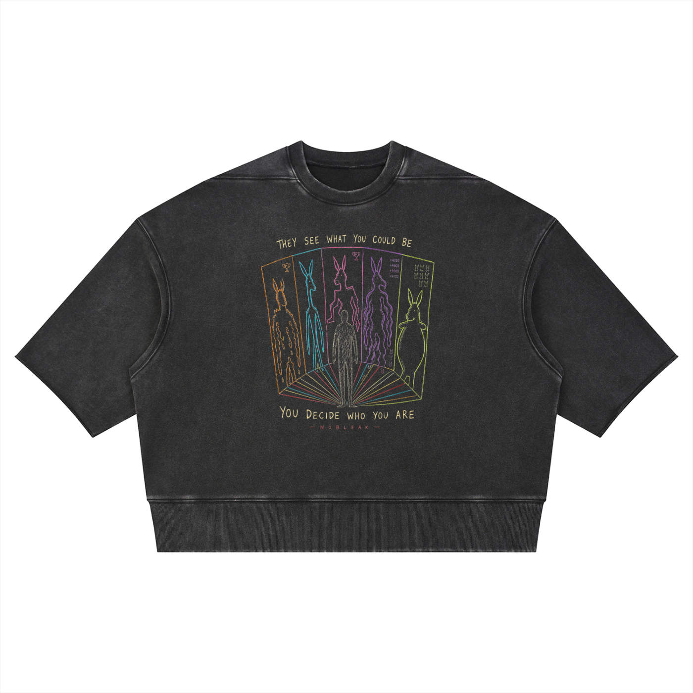 Unisex Mineral Wash Boxy Raw Edge T-Shirt