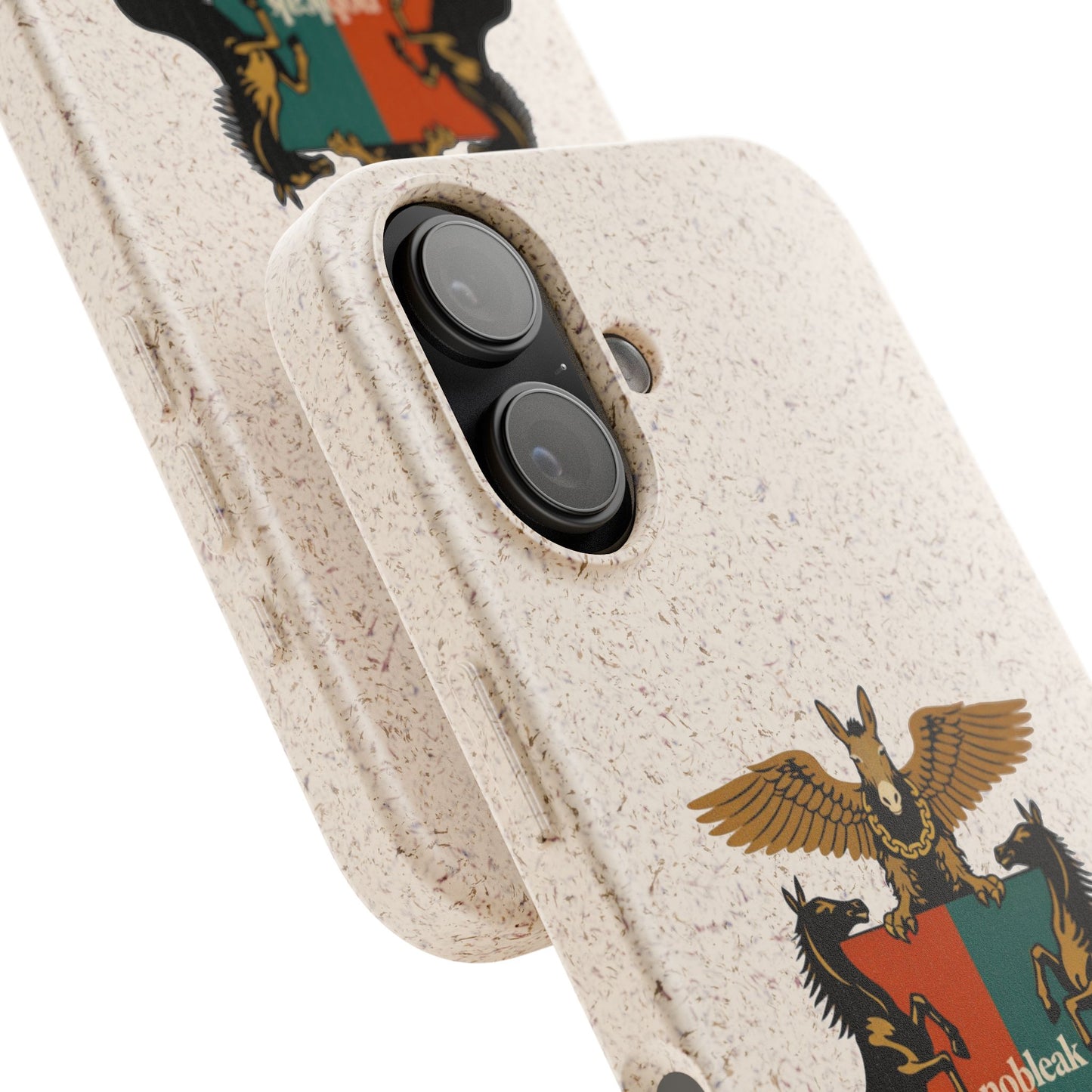 Biodegradable Phone Case — Vintage Coat of Arms Crest ("nobleak" & "Beautified by Accident")