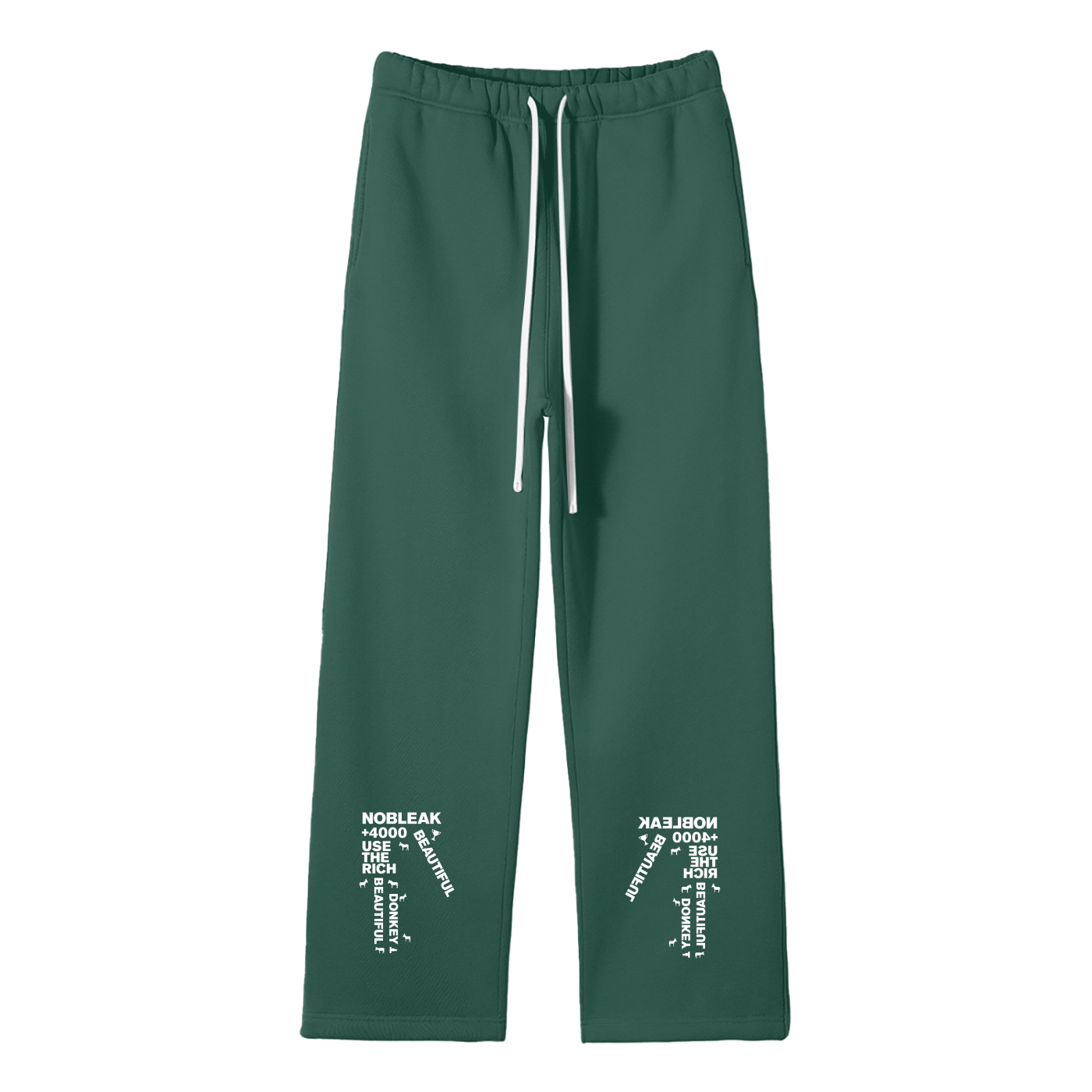 Solid Color Fleece Straight Leg Sweatpants