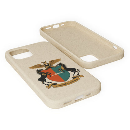 Biodegradable Phone Case — Vintage Coat of Arms Crest ("nobleak" & "Beautified by Accident")