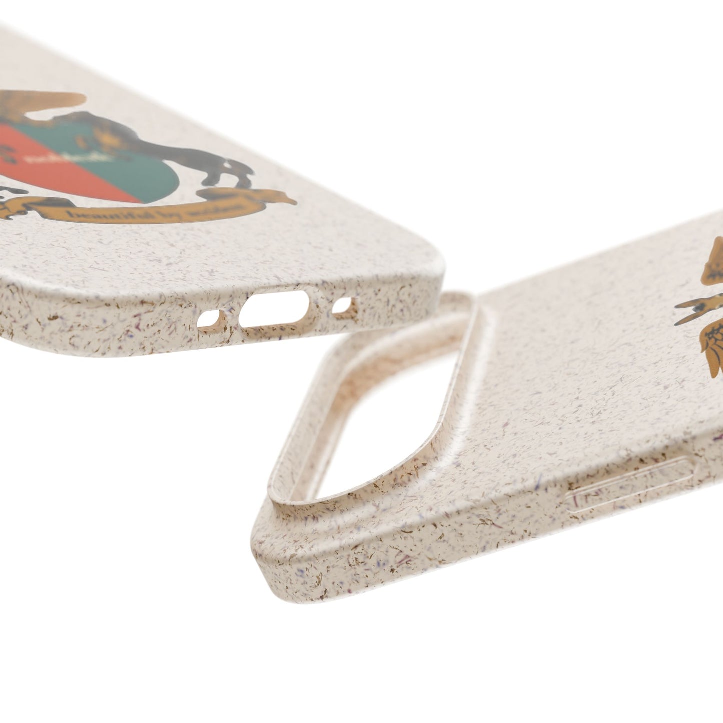 Biodegradable Phone Case — Vintage Coat of Arms Crest ("nobleak" & "Beautified by Accident")