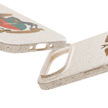 Biodegradable Phone Case — Vintage Coat of Arms Crest ("nobleak" & "Beautified by Accident")