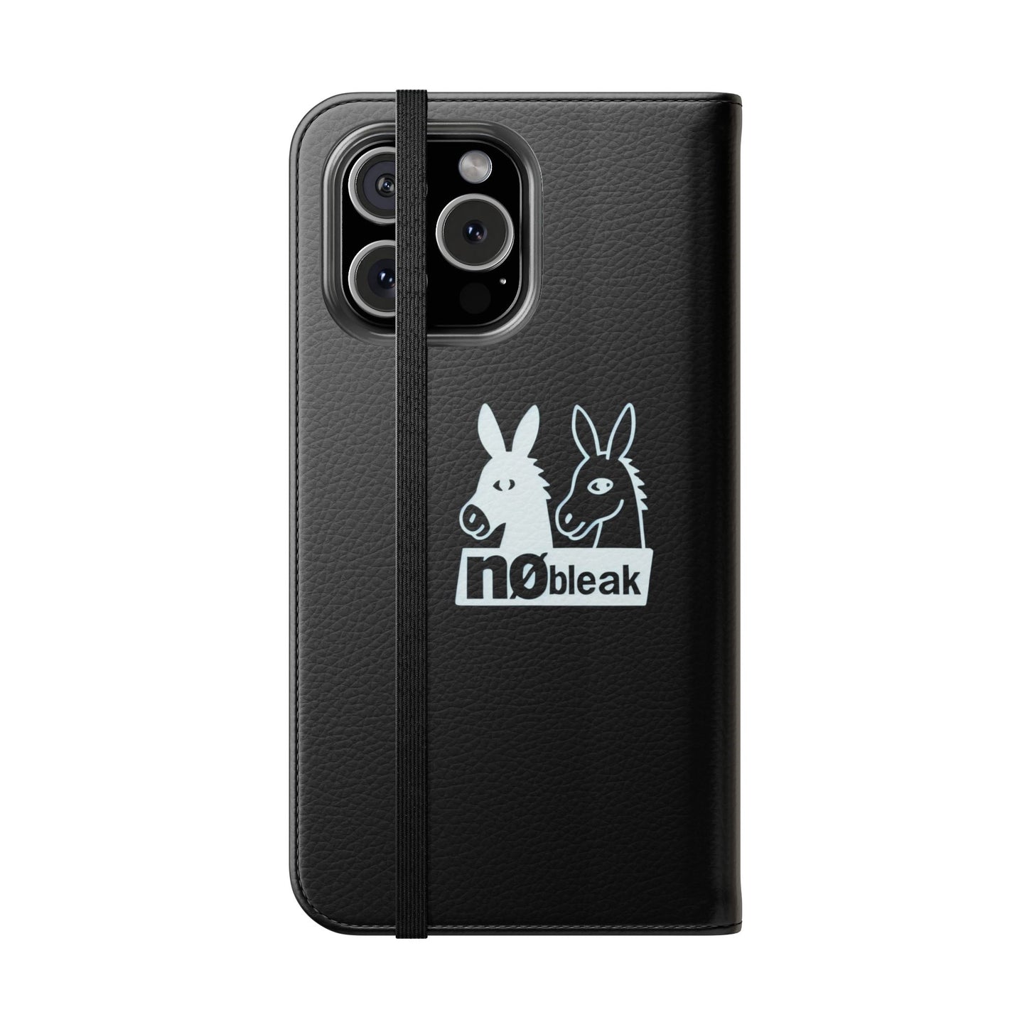 Stylish Flip Case with Unique Animal Design, Phone Protector, Gift for Animal Lovers, Customizable Phone Cover, Black Flip Wallet