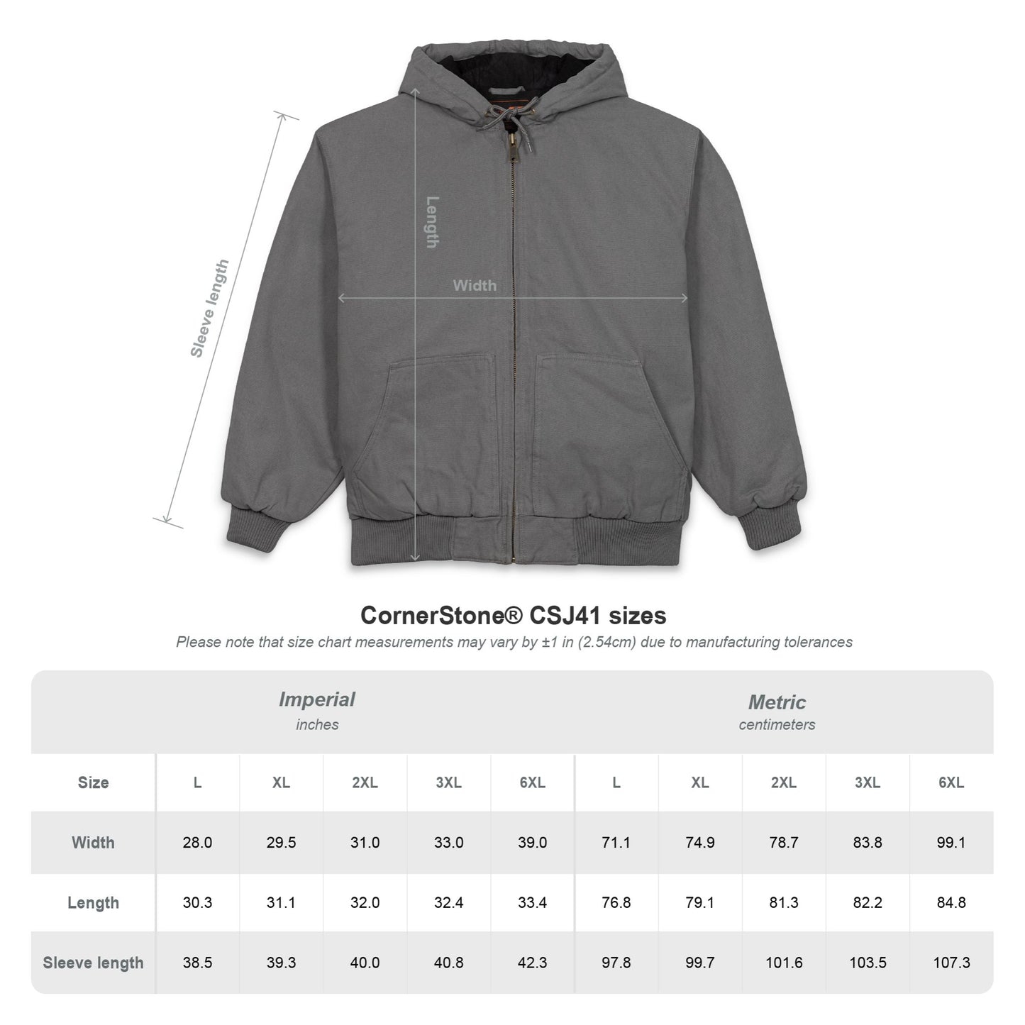 Embroidered Black Duck Cloth Hooded Work Jacket – Small Chest Crest
