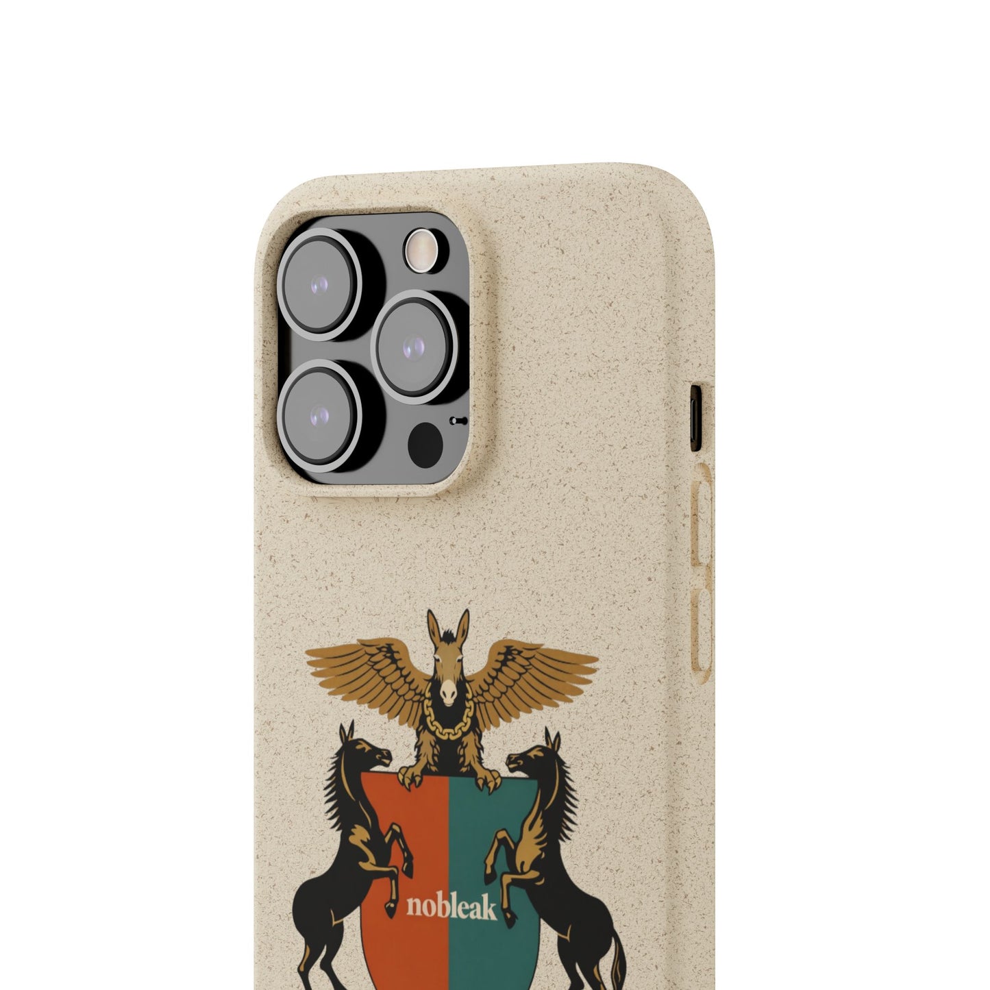 Biodegradable Phone Case — Vintage Coat of Arms Crest ("nobleak" & "Beautified by Accident")