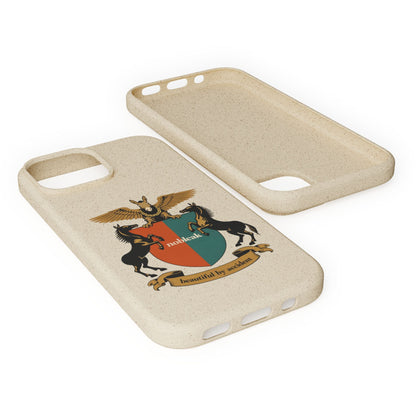Biodegradable Phone Case — Vintage Coat of Arms Crest ("nobleak" & "Beautified by Accident")