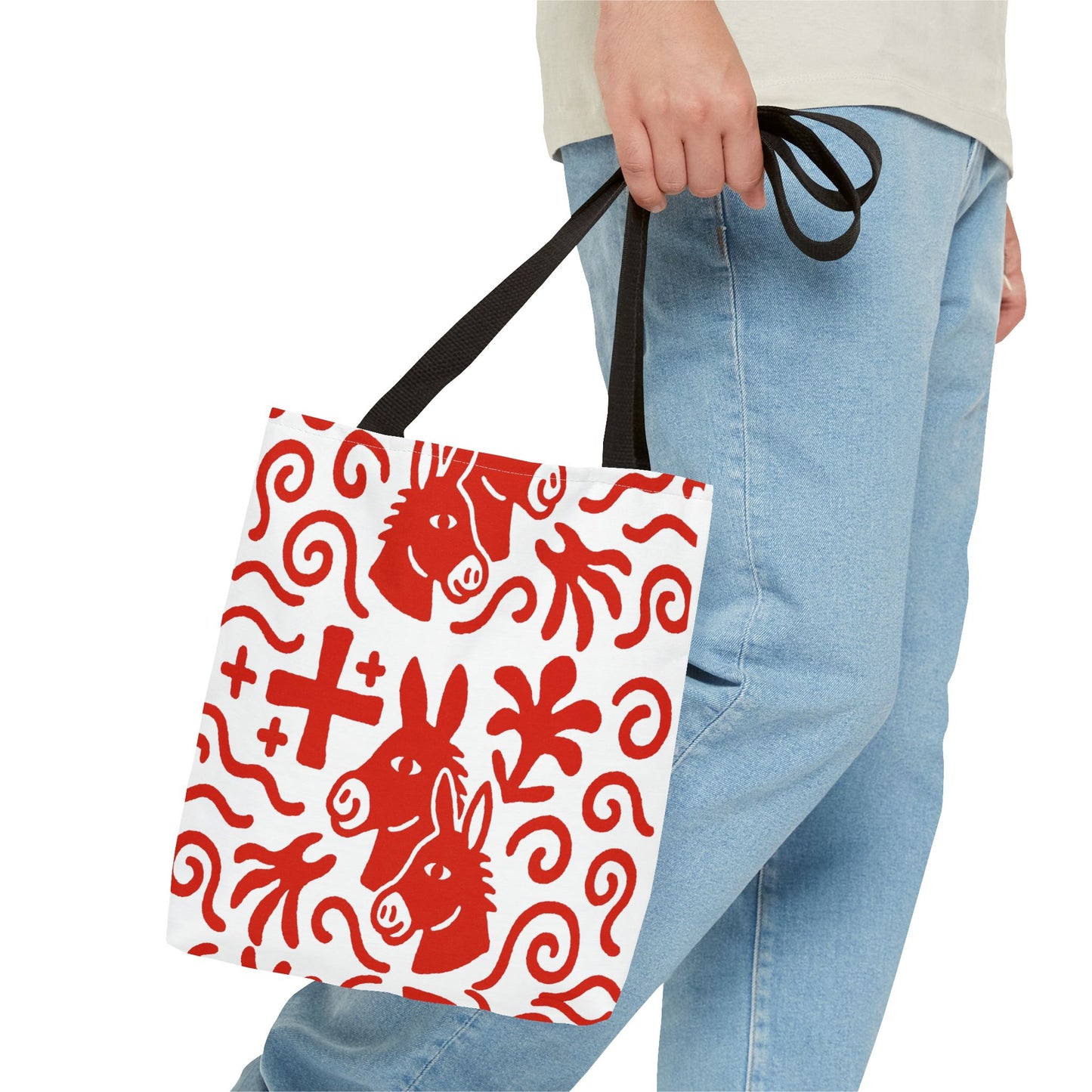 Whimsical Donkey Print Tote Bag | Eco-Friendly Shopping, Gift Bag, Farmhouse Chic, Fun Accessories, Unique Design