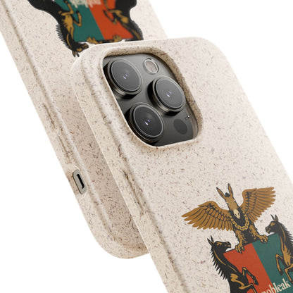 Biodegradable Phone Case — Vintage Coat of Arms Crest ("nobleak" & "Beautified by Accident")