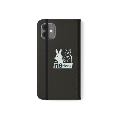 Stylish Flip Case with Unique Animal Design, Phone Protector, Gift for Animal Lovers, Customizable Phone Cover, Black Flip Wallet