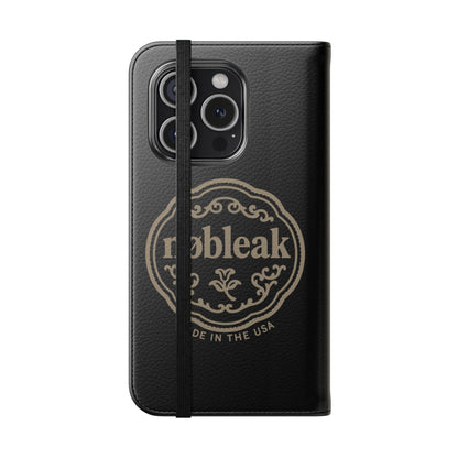 Elegant Leather Flip Case for Phones, Personalized Smartphone Case, Travel Wallet, Custom Gift for Her, Stylish Phone Protector