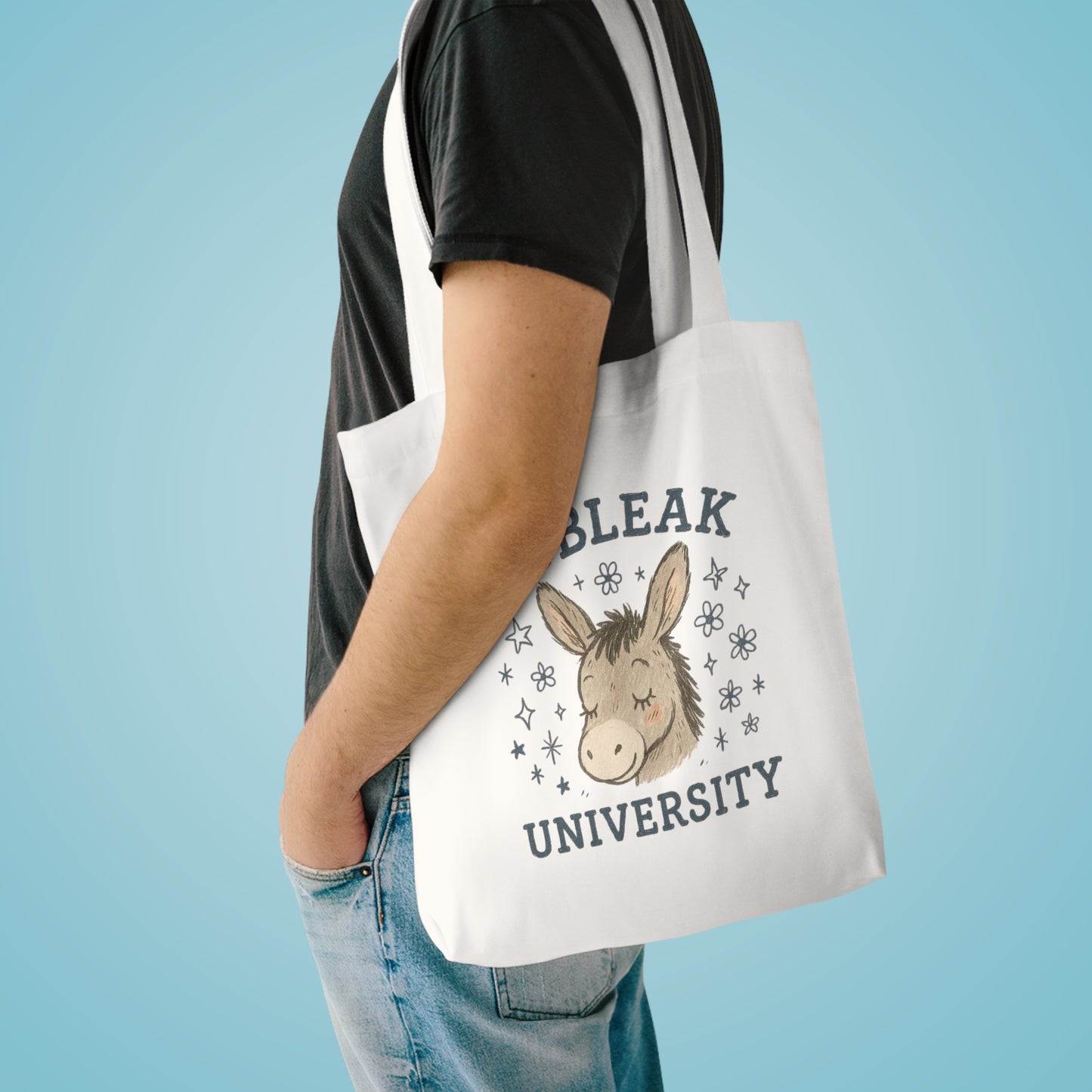 Nøbleak University Tote Bag | Funny Cotton Shopping Bag | Perfect for Students, Campus Life, Gift Idea, Eco-Friendly, Everyday Use