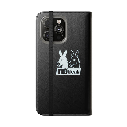 Stylish Flip Case with Unique Animal Design, Phone Protector, Gift for Animal Lovers, Customizable Phone Cover, Black Flip Wallet