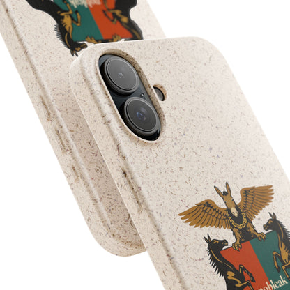 Biodegradable Phone Case — Vintage Coat of Arms Crest ("nobleak" & "Beautified by Accident")