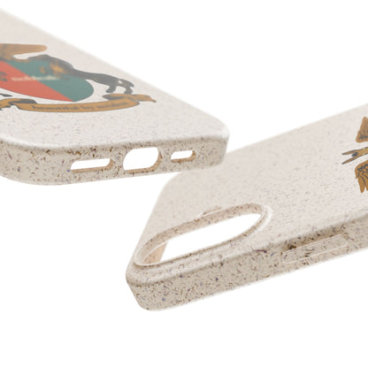 Biodegradable Phone Case — Vintage Coat of Arms Crest ("nobleak" & "Beautified by Accident")