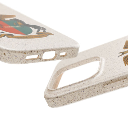 Biodegradable Phone Case — Vintage Coat of Arms Crest ("nobleak" & "Beautified by Accident")