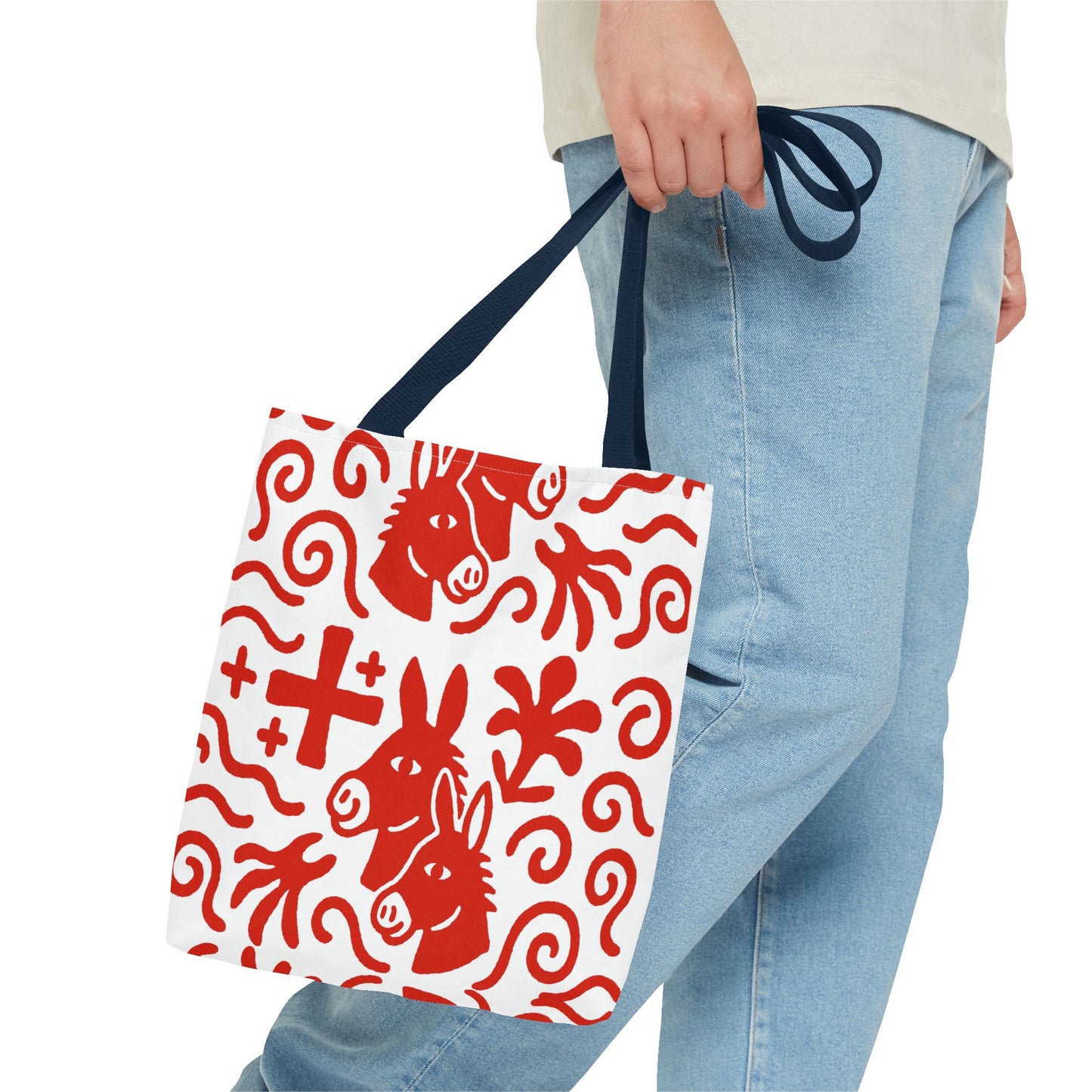 Whimsical Donkey Print Tote Bag | Eco-Friendly Shopping, Gift Bag, Farmhouse Chic, Fun Accessories, Unique Design