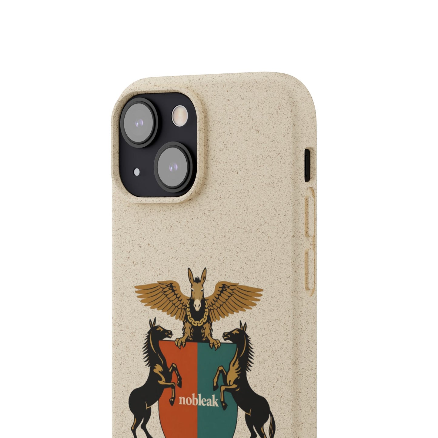 Biodegradable Phone Case — Vintage Coat of Arms Crest ("nobleak" & "Beautified by Accident")