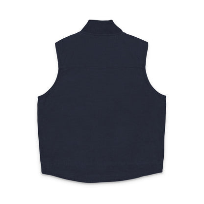 Embroidered Workwear Duck Cloth Jacket Vest — Durable Outdoor Utility Vest