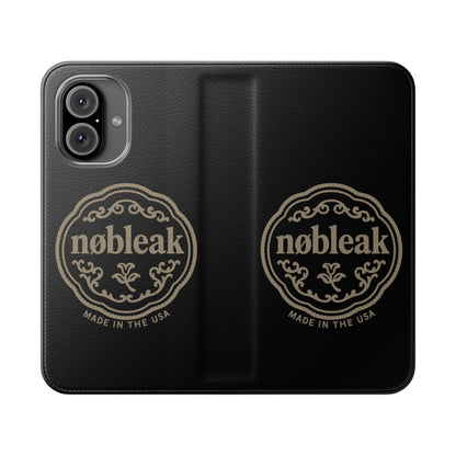 Elegant Leather Flip Case for Phones, Personalized Smartphone Case, Travel Wallet, Custom Gift for Her, Stylish Phone Protector