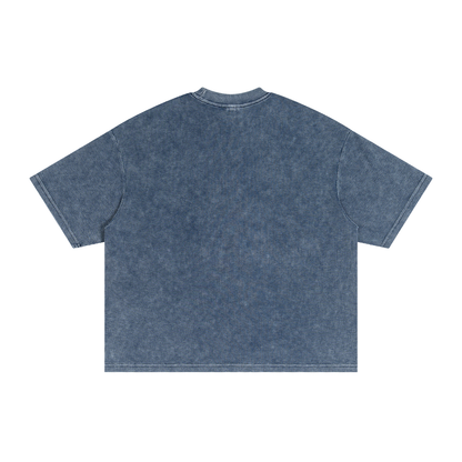 Men's Textured Waffle Washed Statement Boxy T-Shirt