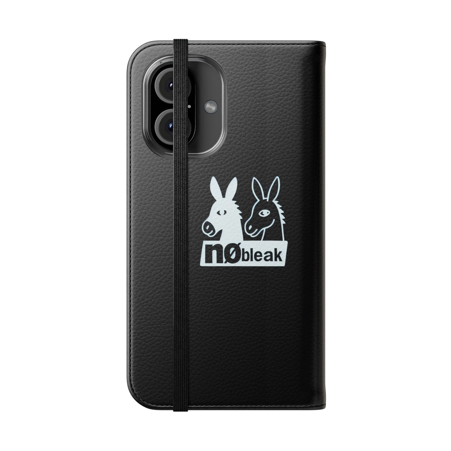 Stylish Flip Case with Unique Animal Design, Phone Protector, Gift for Animal Lovers, Customizable Phone Cover, Black Flip Wallet