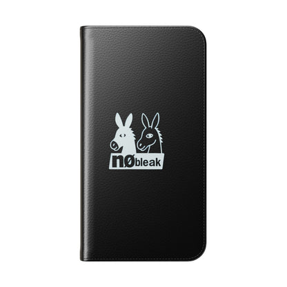 Stylish Flip Case with Unique Animal Design, Phone Protector, Gift for Animal Lovers, Customizable Phone Cover, Black Flip Wallet