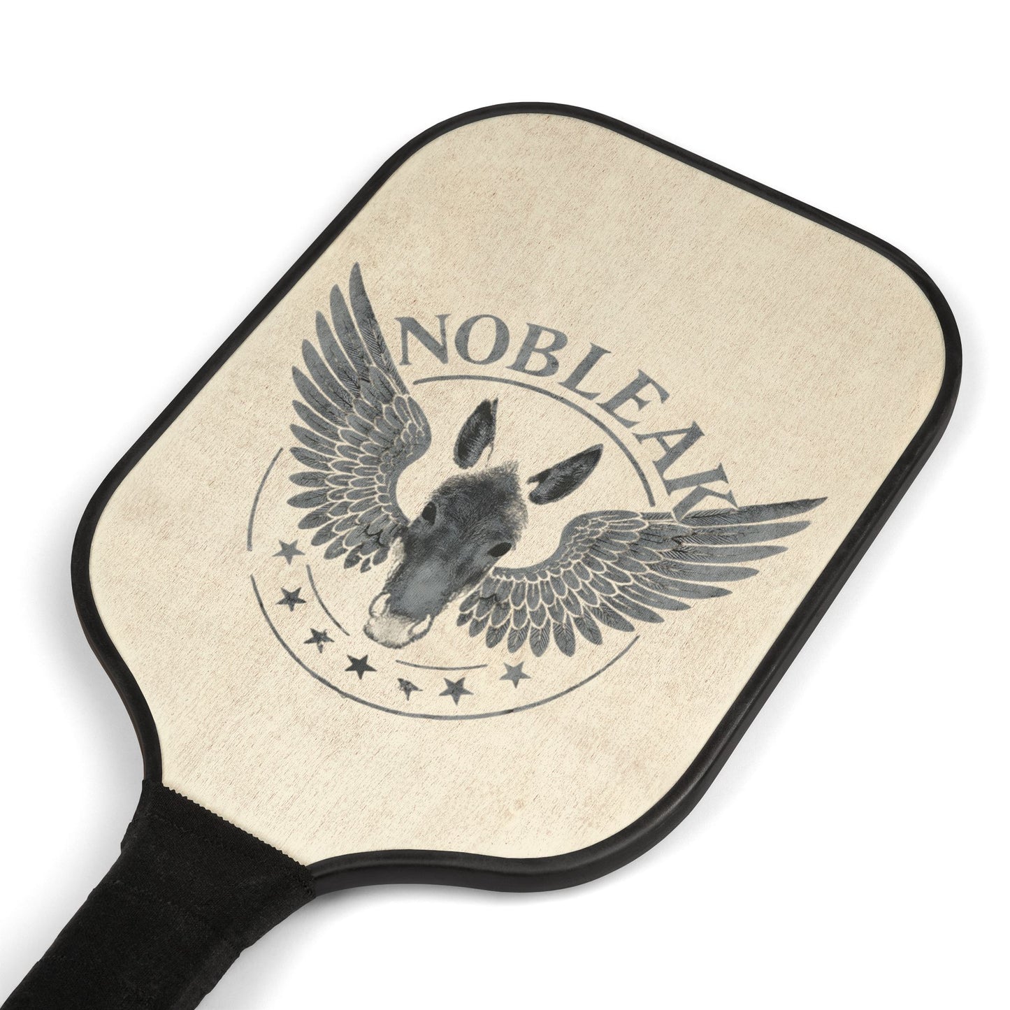 Nobleak Pickleball Paddle canvas Set — Vintage Winged Dog Logo Kit (2 Paddles + Balls)
