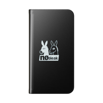 Stylish Flip Case with Unique Animal Design, Phone Protector, Gift for Animal Lovers, Customizable Phone Cover, Black Flip Wallet