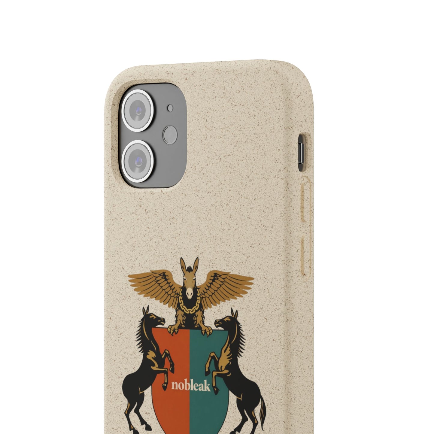 Biodegradable Phone Case — Vintage Coat of Arms Crest ("nobleak" & "Beautified by Accident")