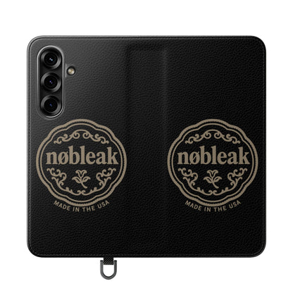 Elegant Leather Flip Case for Phones, Personalized Smartphone Case, Travel Wallet, Custom Gift for Her, Stylish Phone Protector