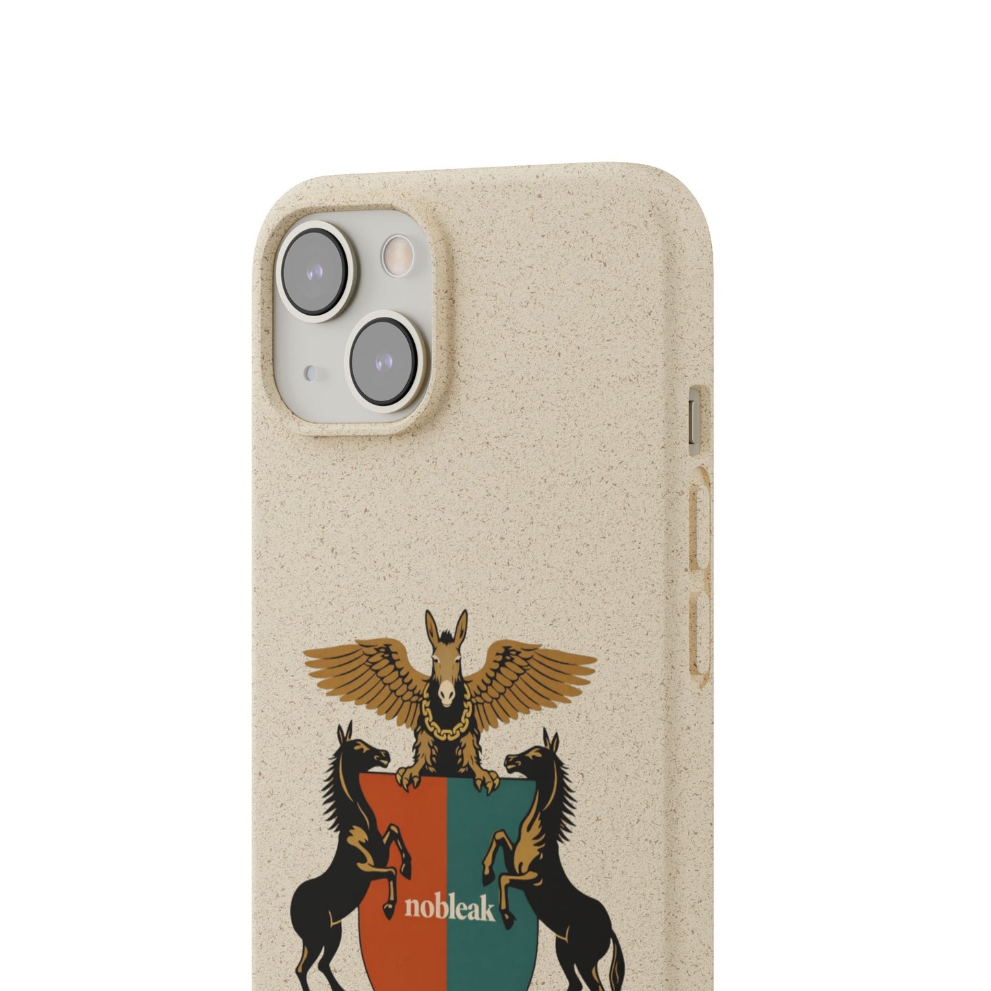 Biodegradable Phone Case — Vintage Coat of Arms Crest ("nobleak" & "Beautified by Accident")