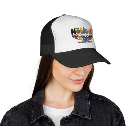 Nobleak 'Born From Pressure' Trucker Cap — Colorful Retro Graphic Hat