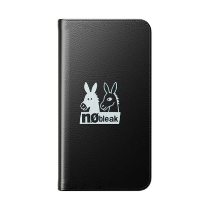 Stylish Flip Case with Unique Animal Design, Phone Protector, Gift for Animal Lovers, Customizable Phone Cover, Black Flip Wallet