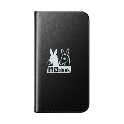 Stylish Flip Case with Unique Animal Design, Phone Protector, Gift for Animal Lovers, Customizable Phone Cover, Black Flip Wallet