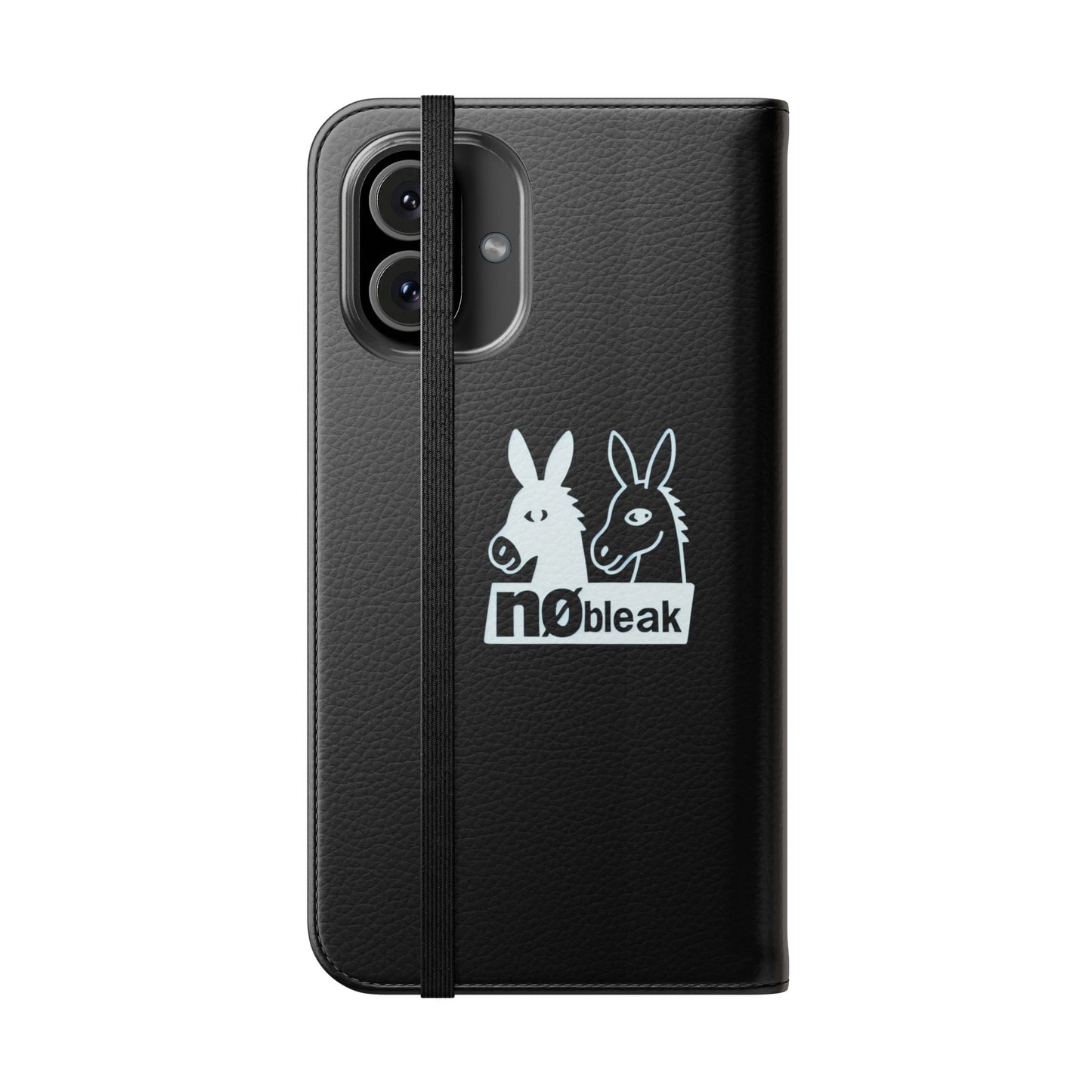 Stylish Flip Case with Unique Animal Design, Phone Protector, Gift for Animal Lovers, Customizable Phone Cover, Black Flip Wallet