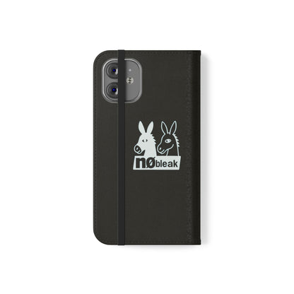 Stylish Flip Case with Unique Animal Design, Phone Protector, Gift for Animal Lovers, Customizable Phone Cover, Black Flip Wallet